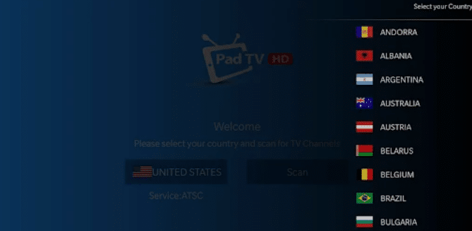Aplikasi Pad TV